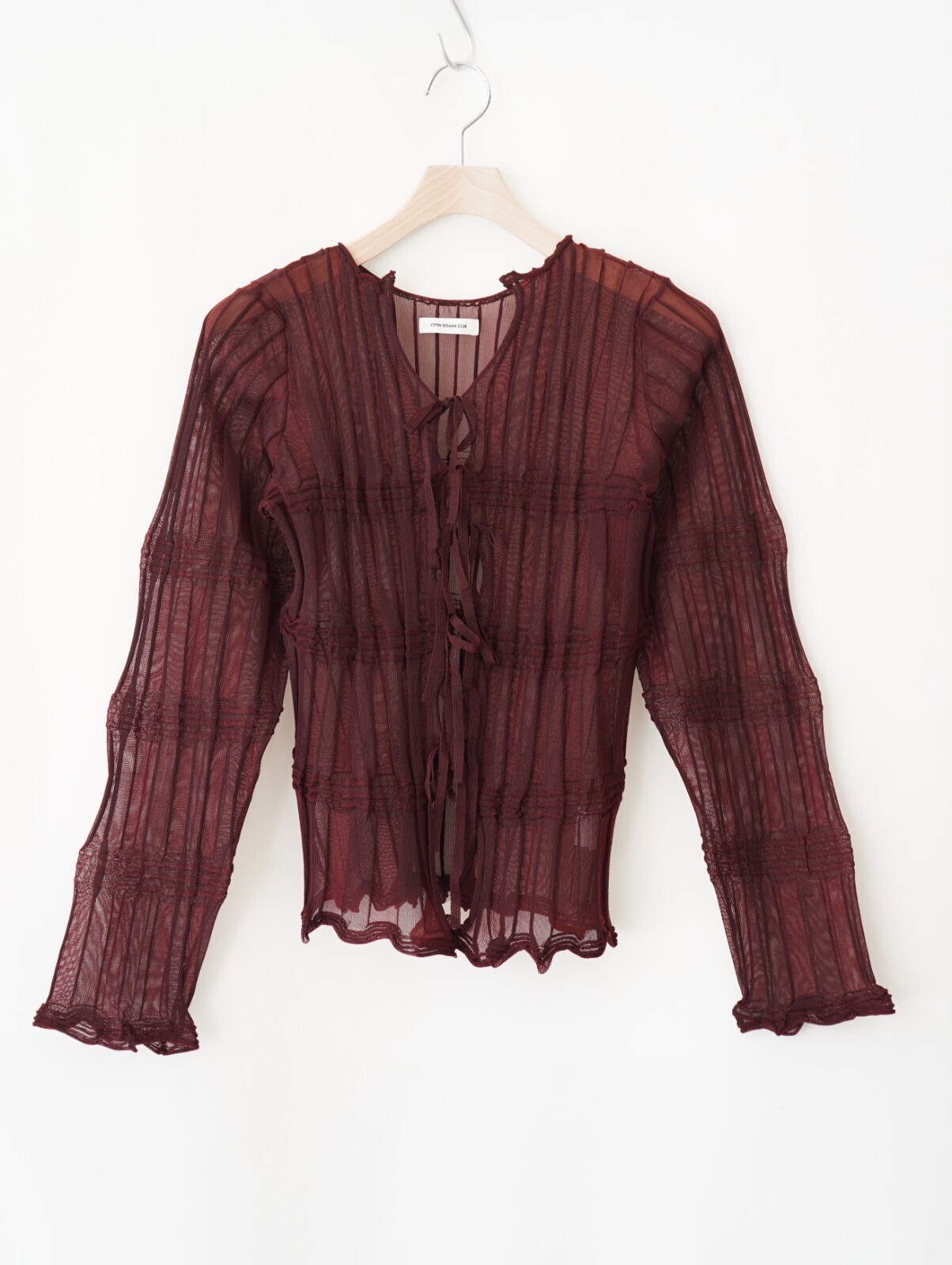 OPEN SESAME CLUB 여성 sheer flow cardigan 이미지17