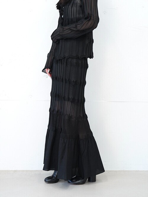 sheer flow 2way skirt｜OPEN SESAME CLUB 女士