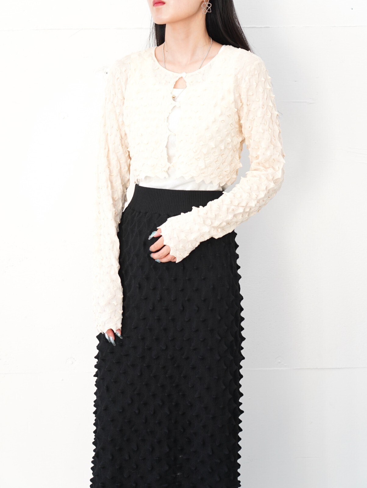 OPEN SESAME CLUB 여성 ice cotton short cardigan (25AW) 이미지14