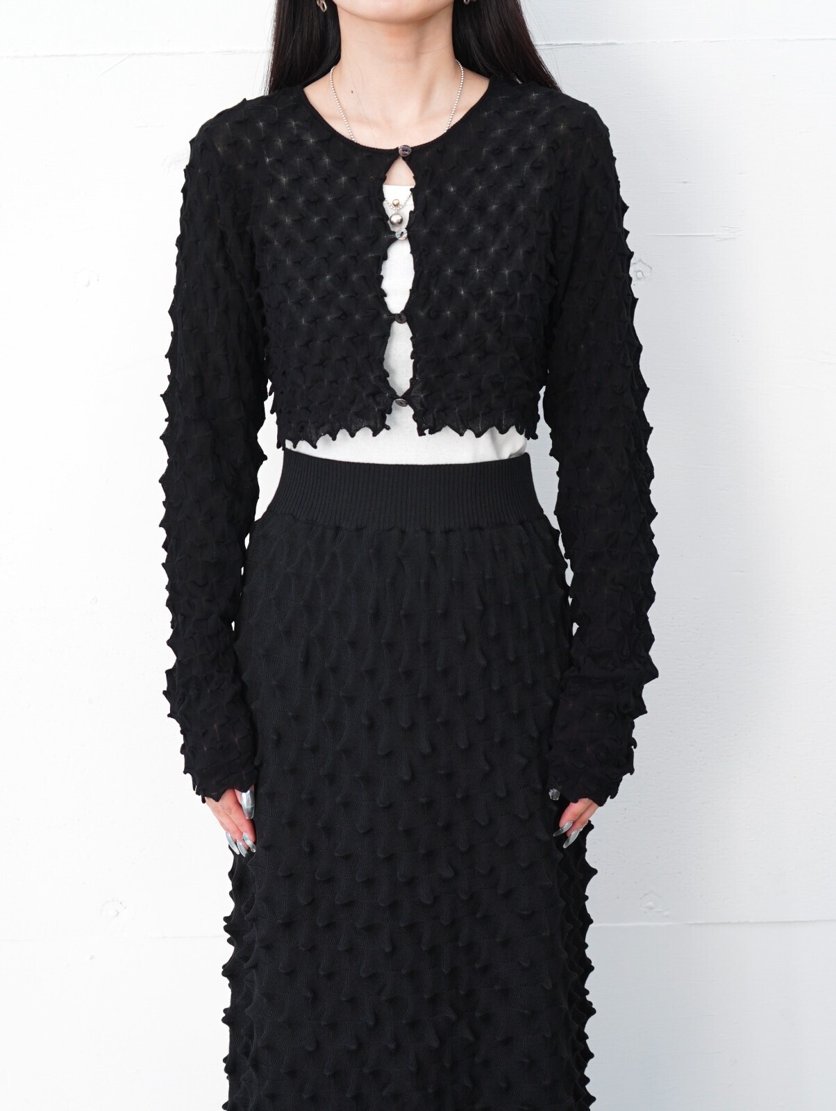 OPEN SESAME CLUB 女裝 ice cotton short cardigan (25AW) 圖片1
