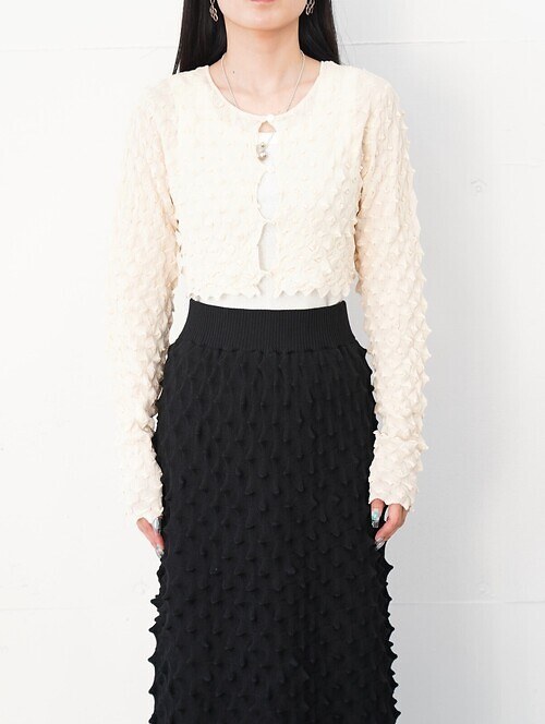 ice cotton short cardigan (25AW)｜OPEN SESAME CLUB 女士