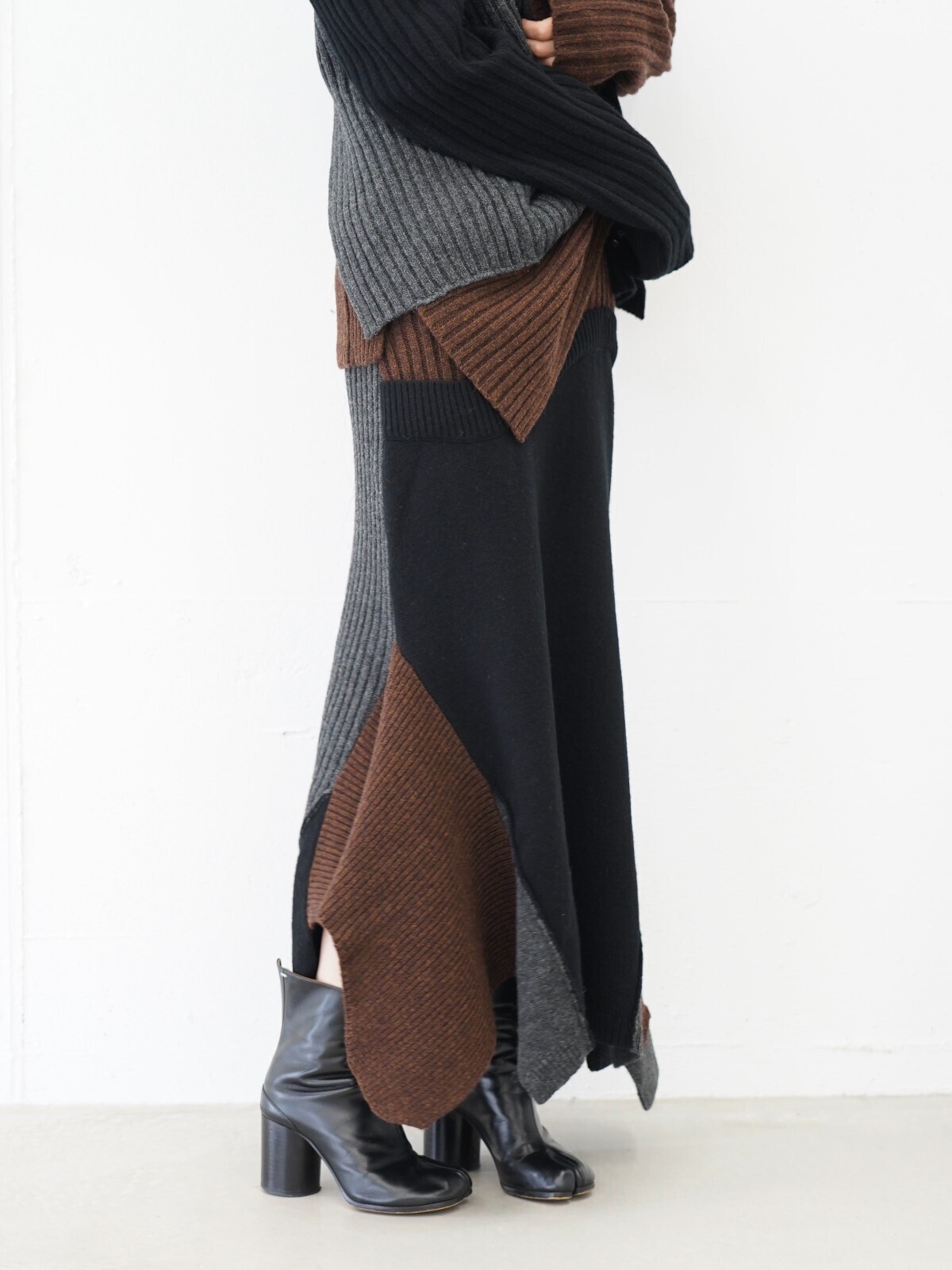 OPEN SESAME CLUB WOMENS sculpt long skirt IMAGE4