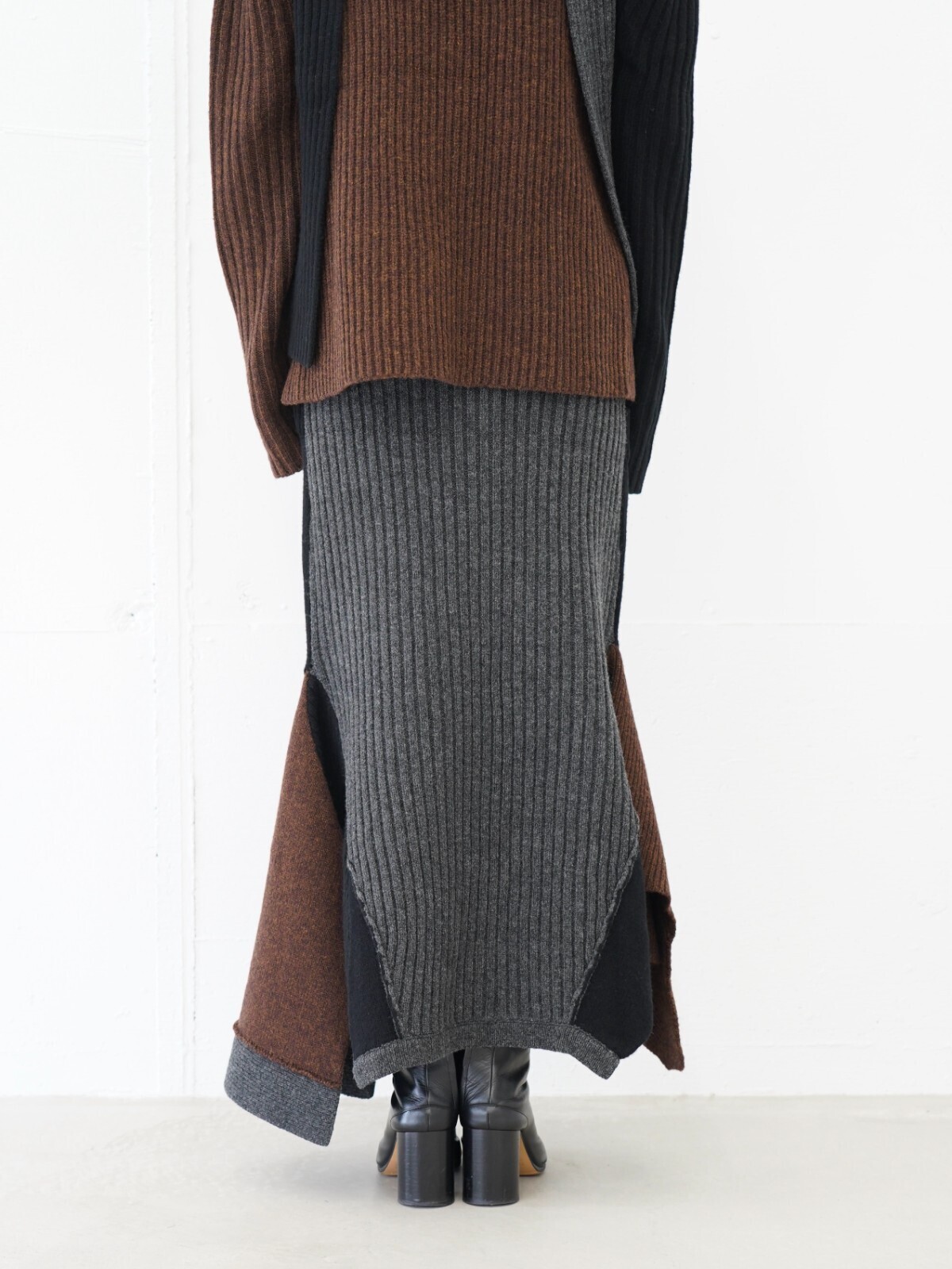 OPEN SESAME CLUB WOMENS sculpt long skirt IMAGE3