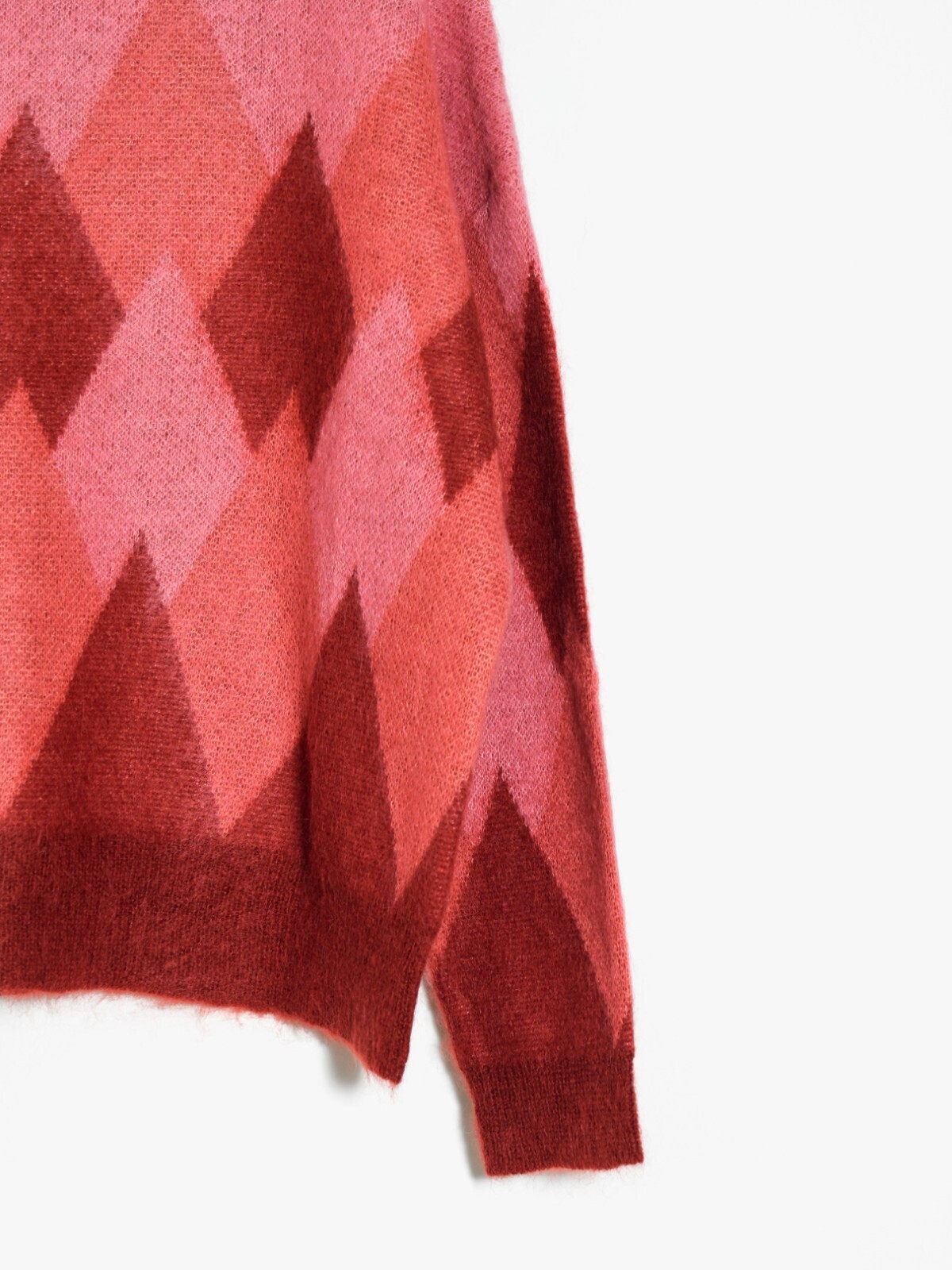 DAIRIKU WOMENS & MENS Argyle Mohair Pullover Knit IMAGE11