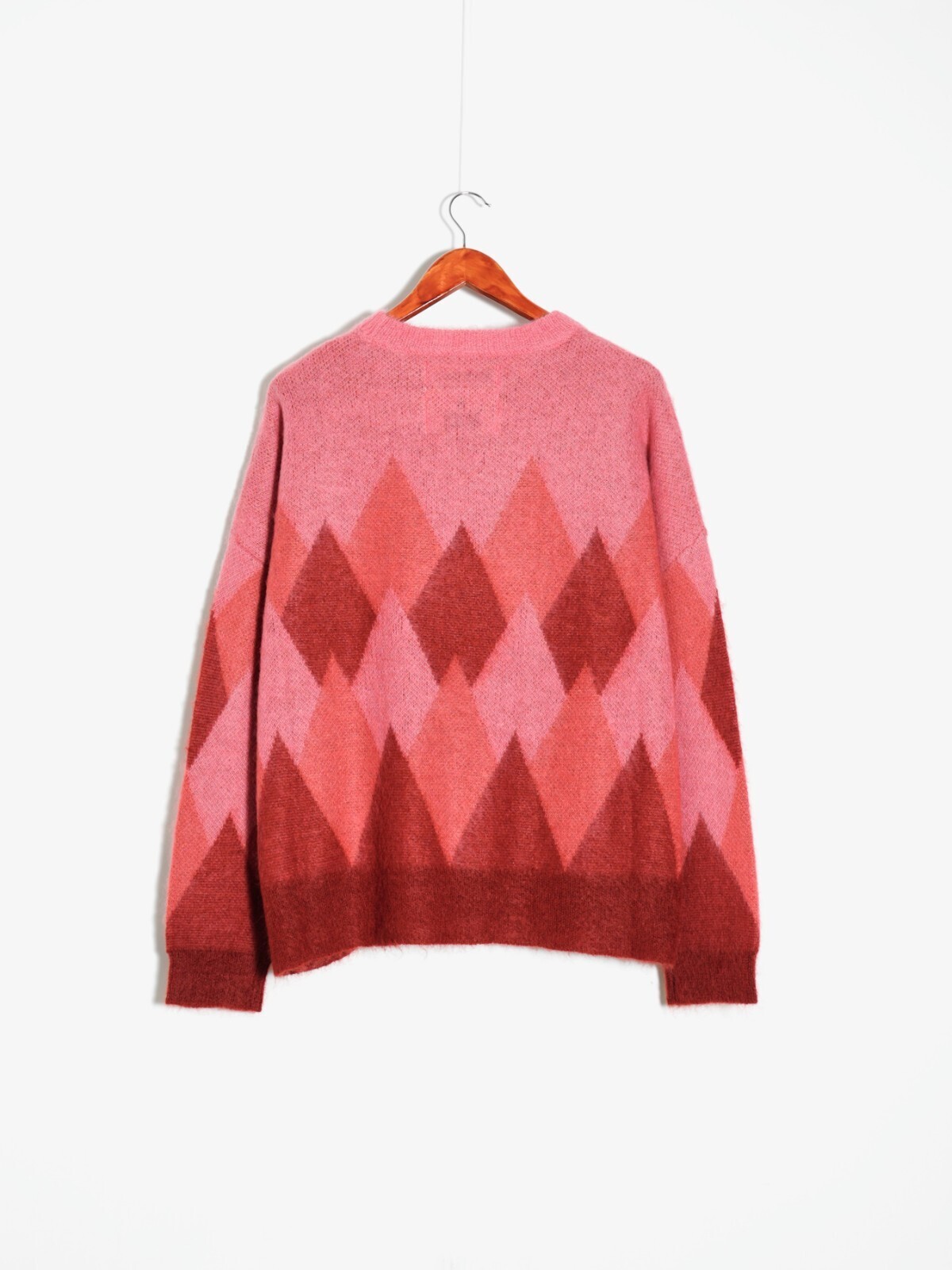 DAIRIKU WOMENS & MENS Argyle Mohair Pullover Knit IMAGE12