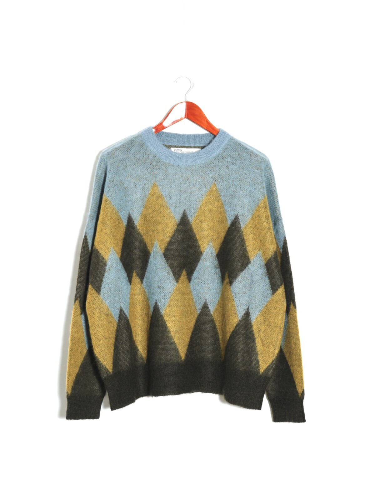DAIRIKU WOMENS & MENS Argyle Mohair Pullover Knit IMAGE13