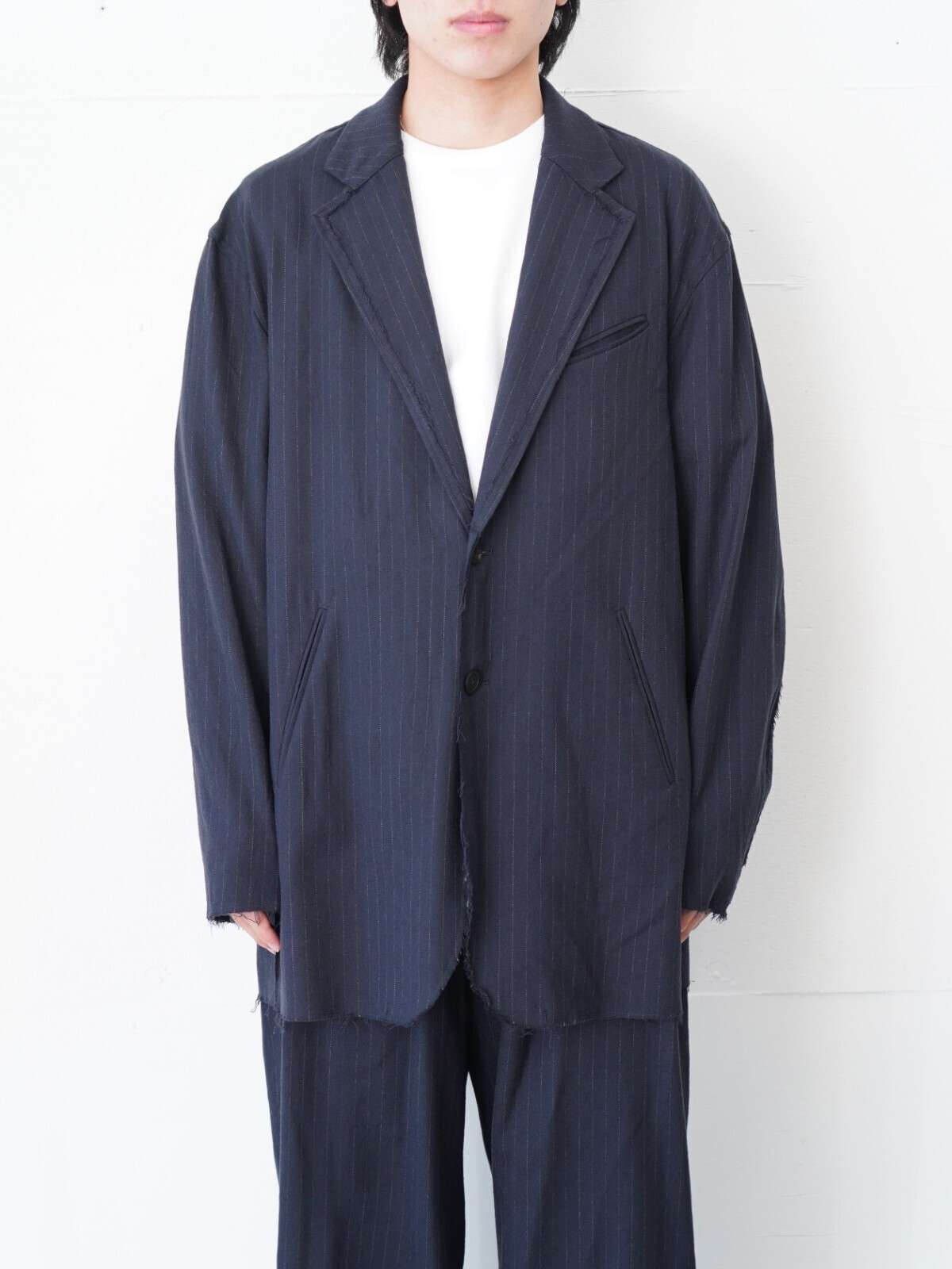 アンセム エー レディース & メンズ フランネルストライプブロークンジャケット 画像2