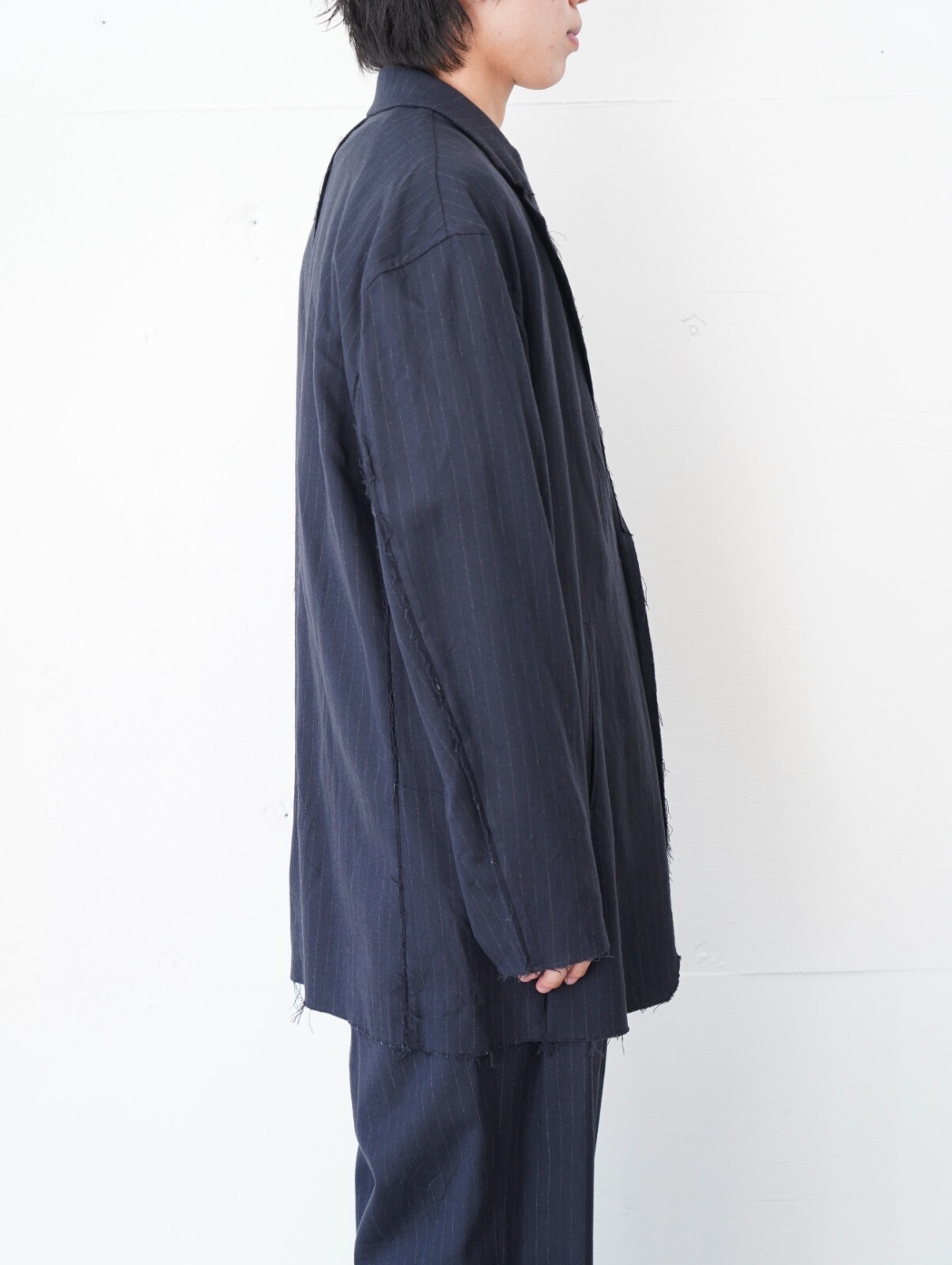 アンセム エー レディース & メンズ フランネルストライプブロークンジャケット 画像3