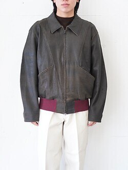 アンセム エー(ANTHEM A) 女裝 & 男裝 CRACK TERRY BLOUSON brown L