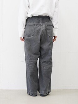 ANTHEM A 여성 & 남성 WASHED DENIM NO-BRAINER PANTS 이미지3
