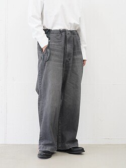 ANTHEM A 여성 & 남성 WASHED DENIM NO-BRAINER PANTS 이미지4