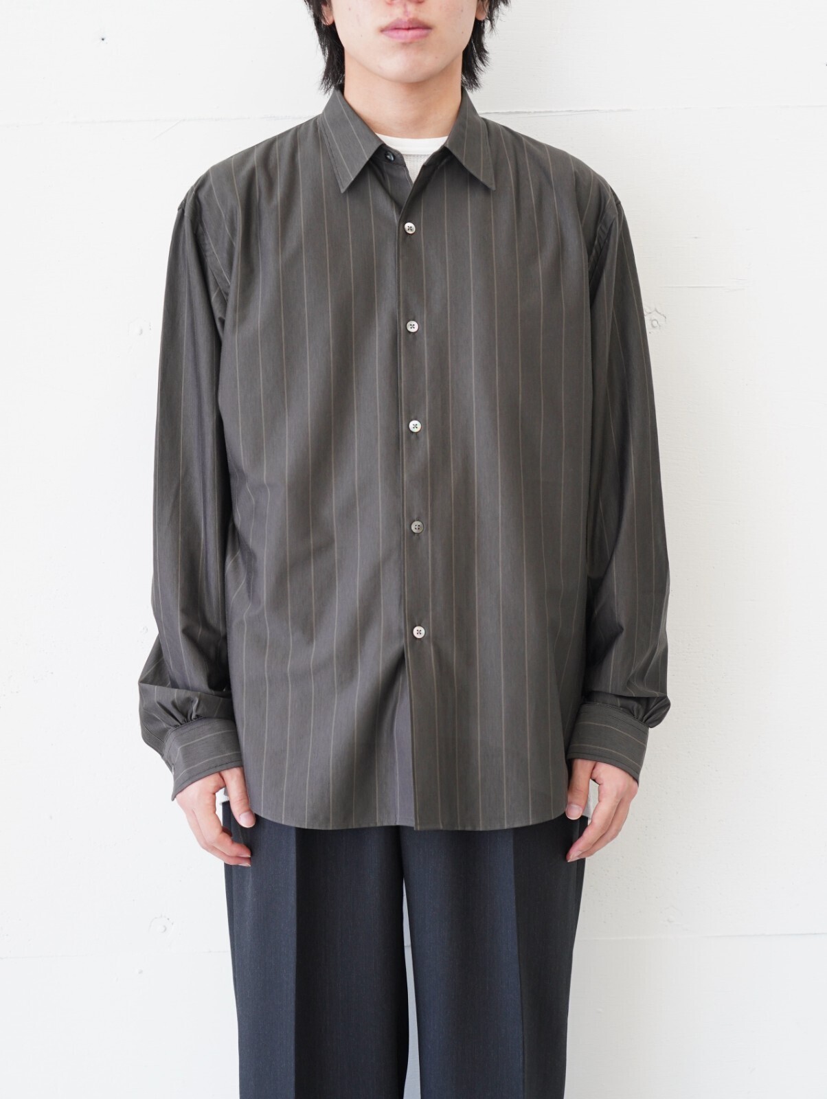 KANEMASA PHIL. 여성 & 남성 46G Modest Stripe Shirt 이미지1
