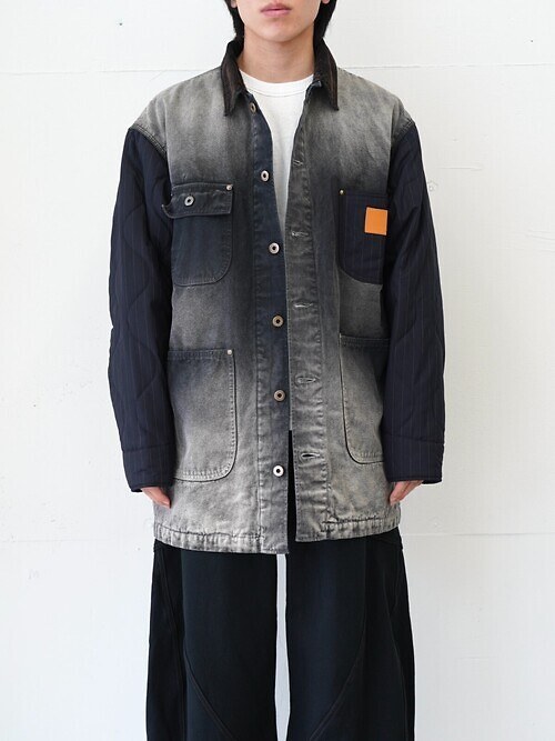 Vintage-effect work coat｜KHOKI 男士