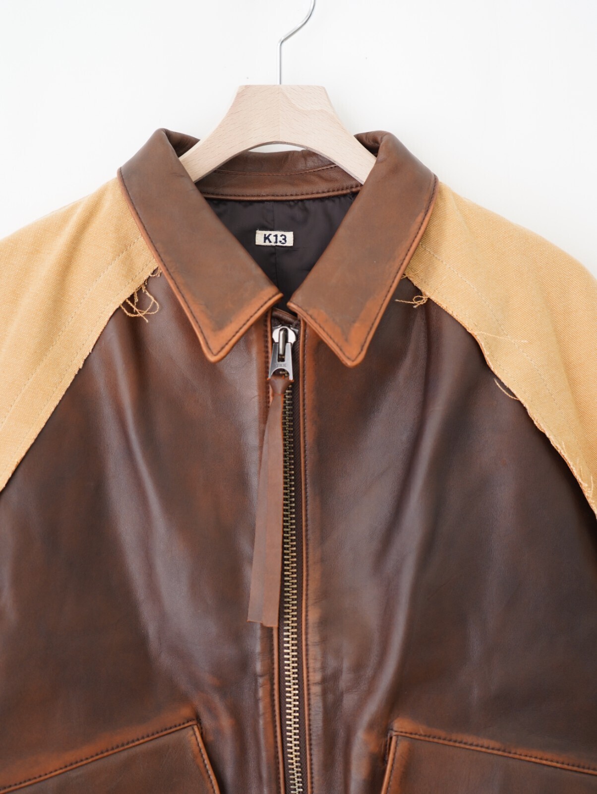 コッキ レディース & メンズ ヴィンテージエフェクトレザージャケット 画像7