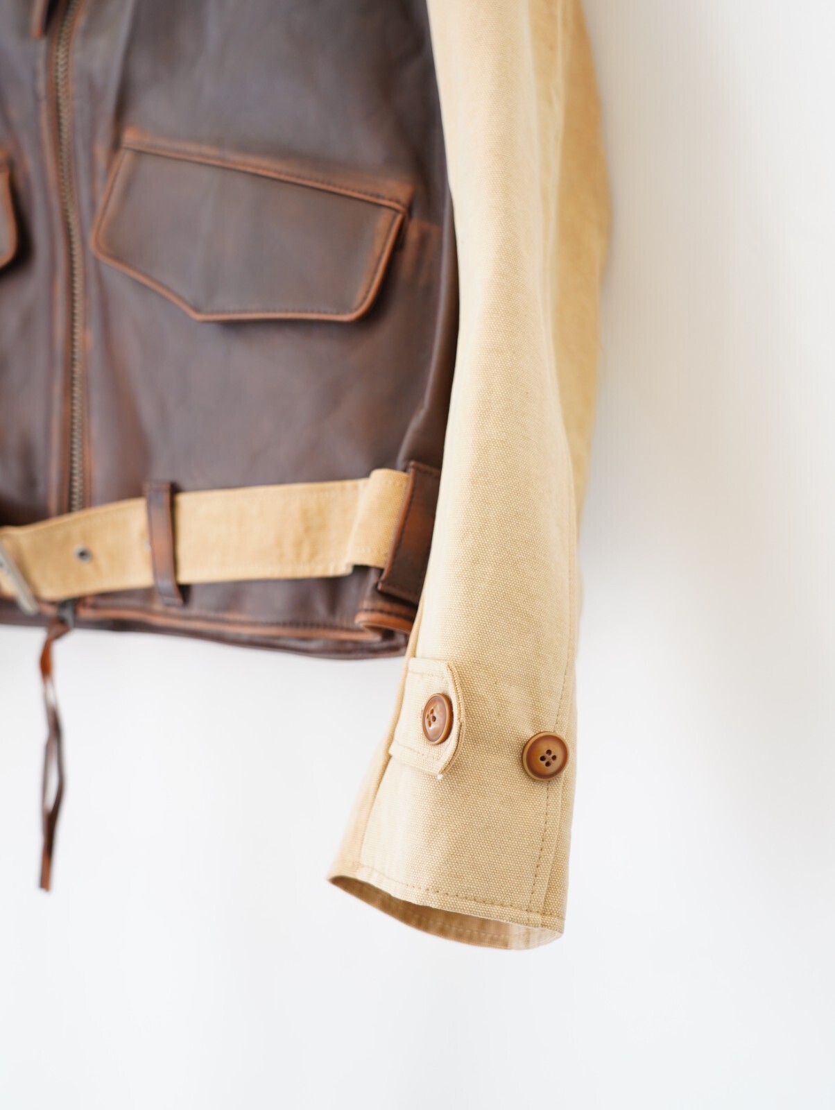 コッキ レディース & メンズ ヴィンテージエフェクトレザージャケット 画像8