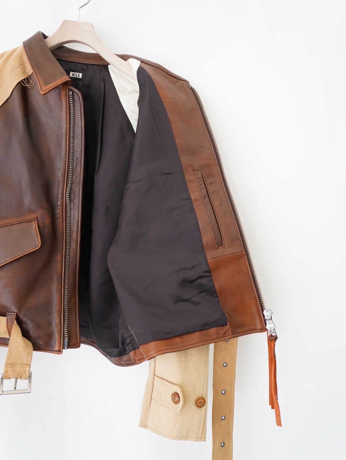 コッキ レディース & メンズ ヴィンテージエフェクトレザージャケット 画像11