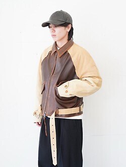 コッキ レディース & メンズ ヴィンテージエフェクトレザージャケット 画像4