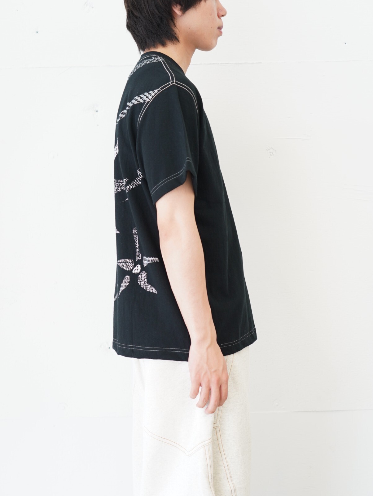 【関税込み】KHOKI ブラック マルチプリント Tシャツ KHOKI （コッキ） Multi-print T-shirt – process