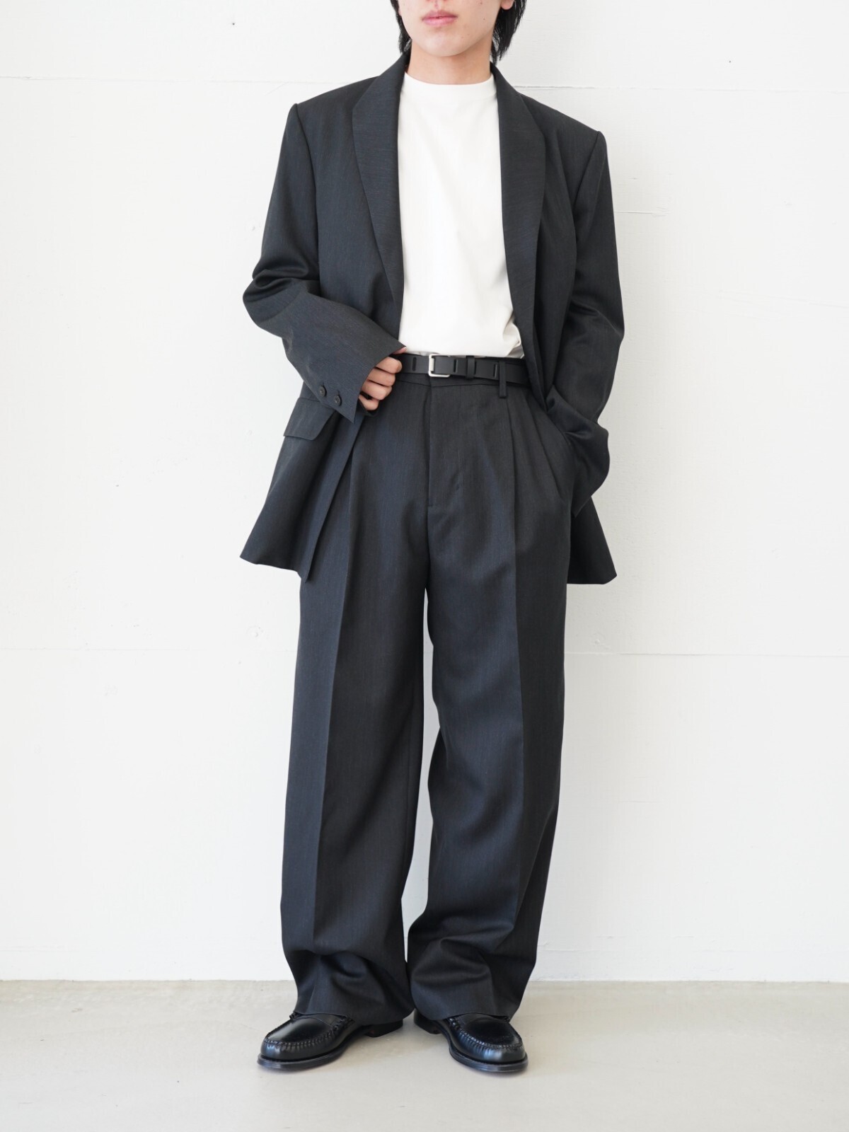 IRENISA MENS TWO TUCKS WIDE TROUSERS (25AW) IMAGE5