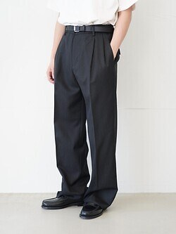 IRENISA 男士 TWO TUCKS WIDE TROUSERS (25AW) 图片4