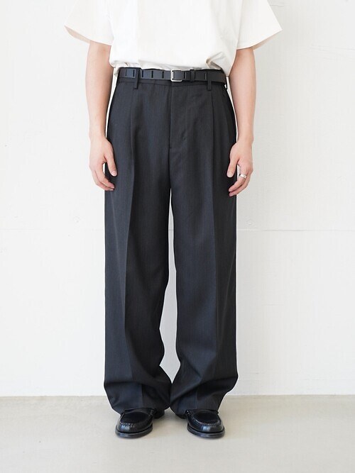 TWO TUCKS WIDE TROUSERS (25AW)｜IRENISA 男士