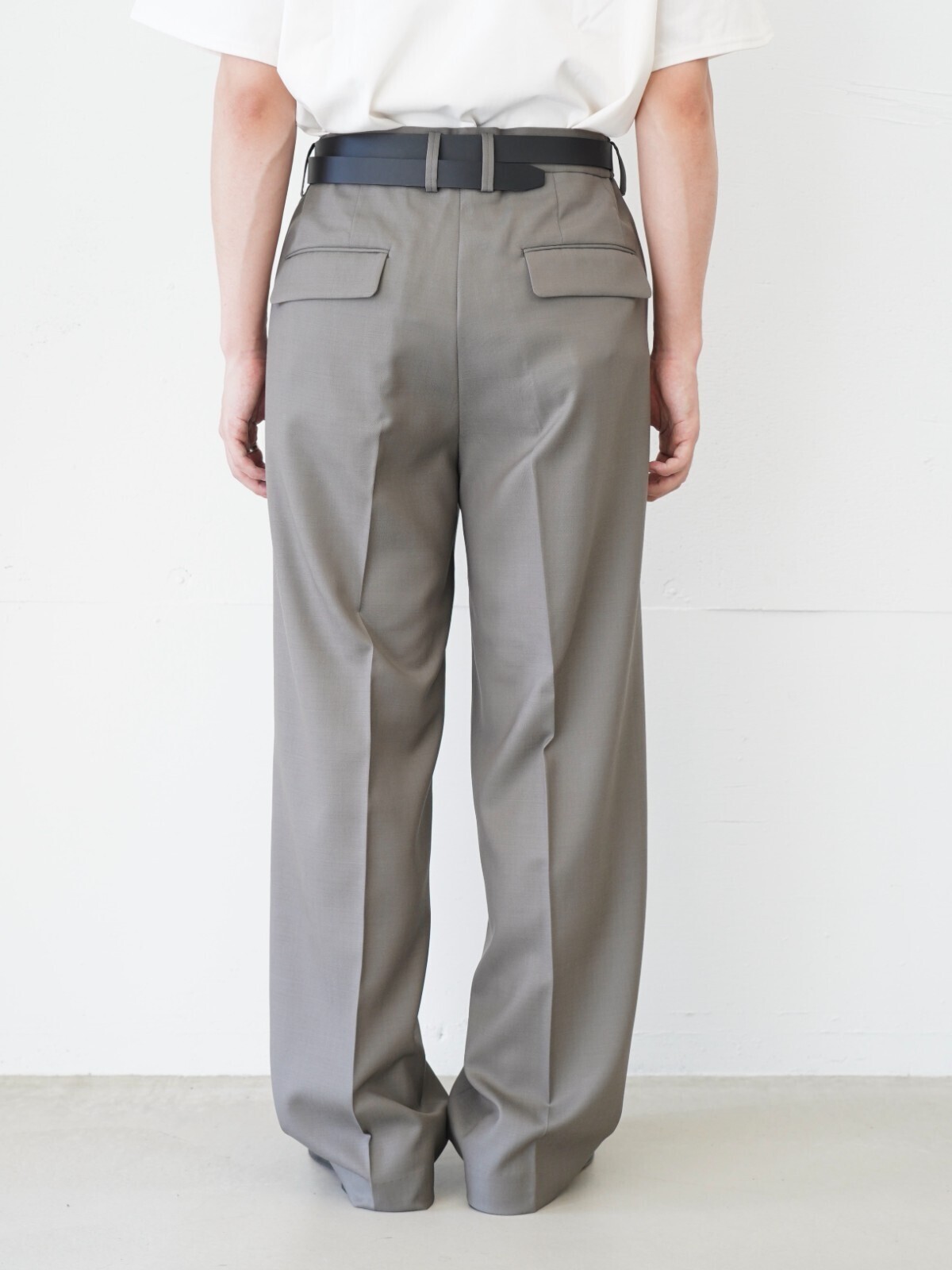IRENISA MENS TWO TUCKS WIDE TROUSERS (25AW) IMAGE14