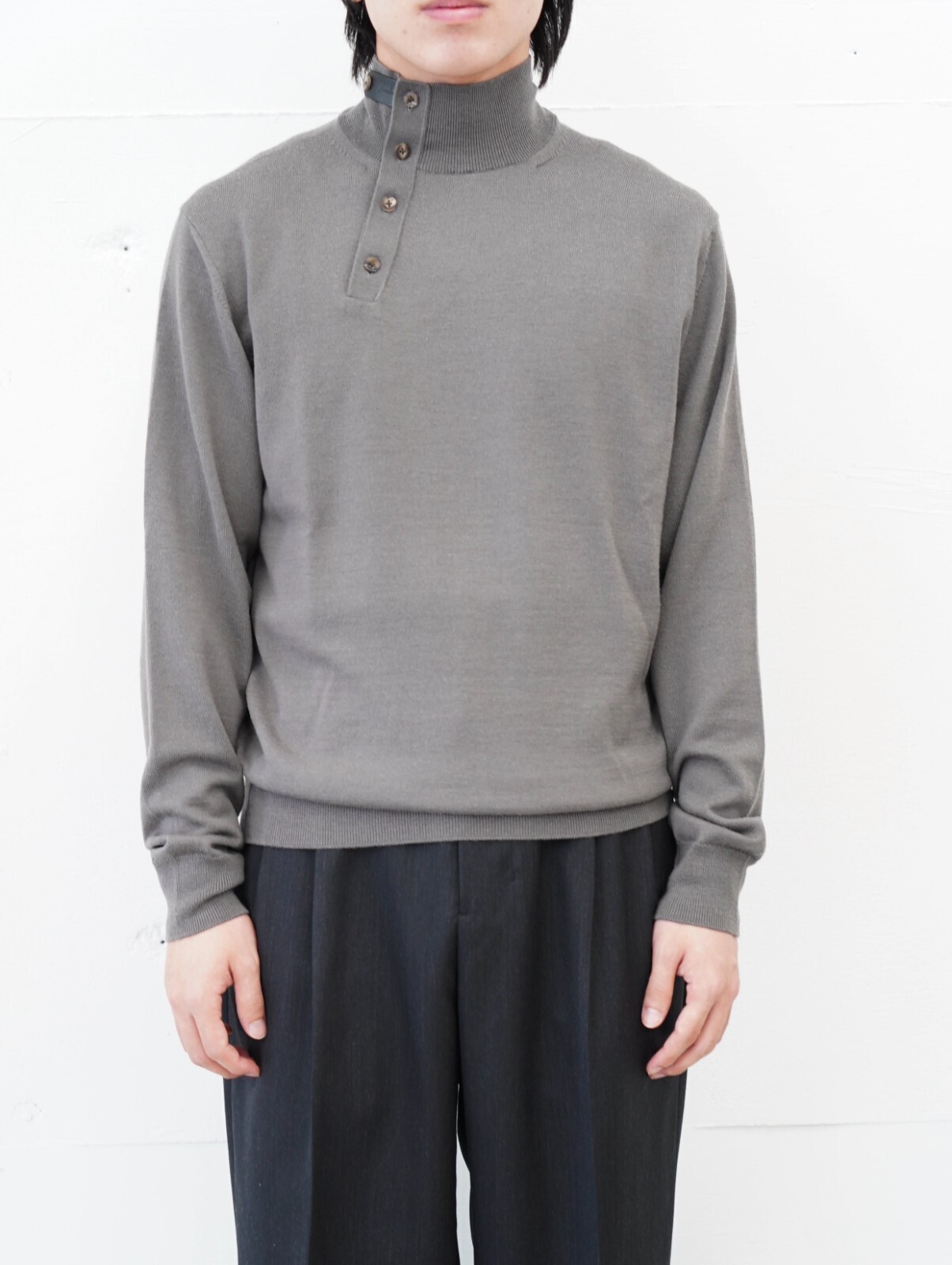 IRENISA 男士 WOOL HIGH-NECK KNIT PULLOVER 圖片14