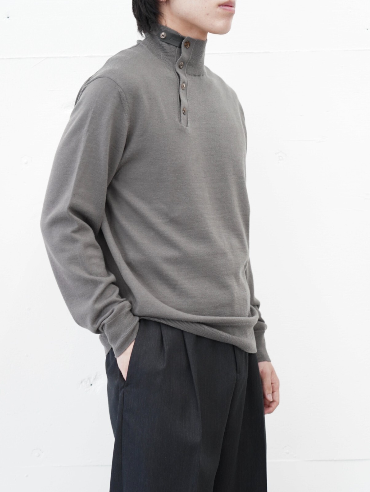IRENISA 男士 WOOL HIGH-NECK KNIT PULLOVER 圖片17