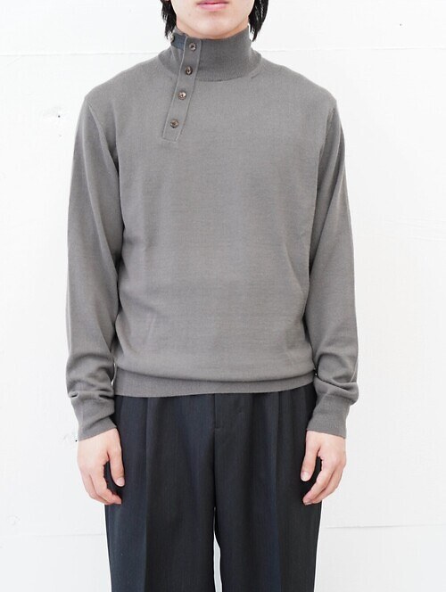 WOOL HIGH-NECK KNIT PULLOVER｜IRENISA 男士