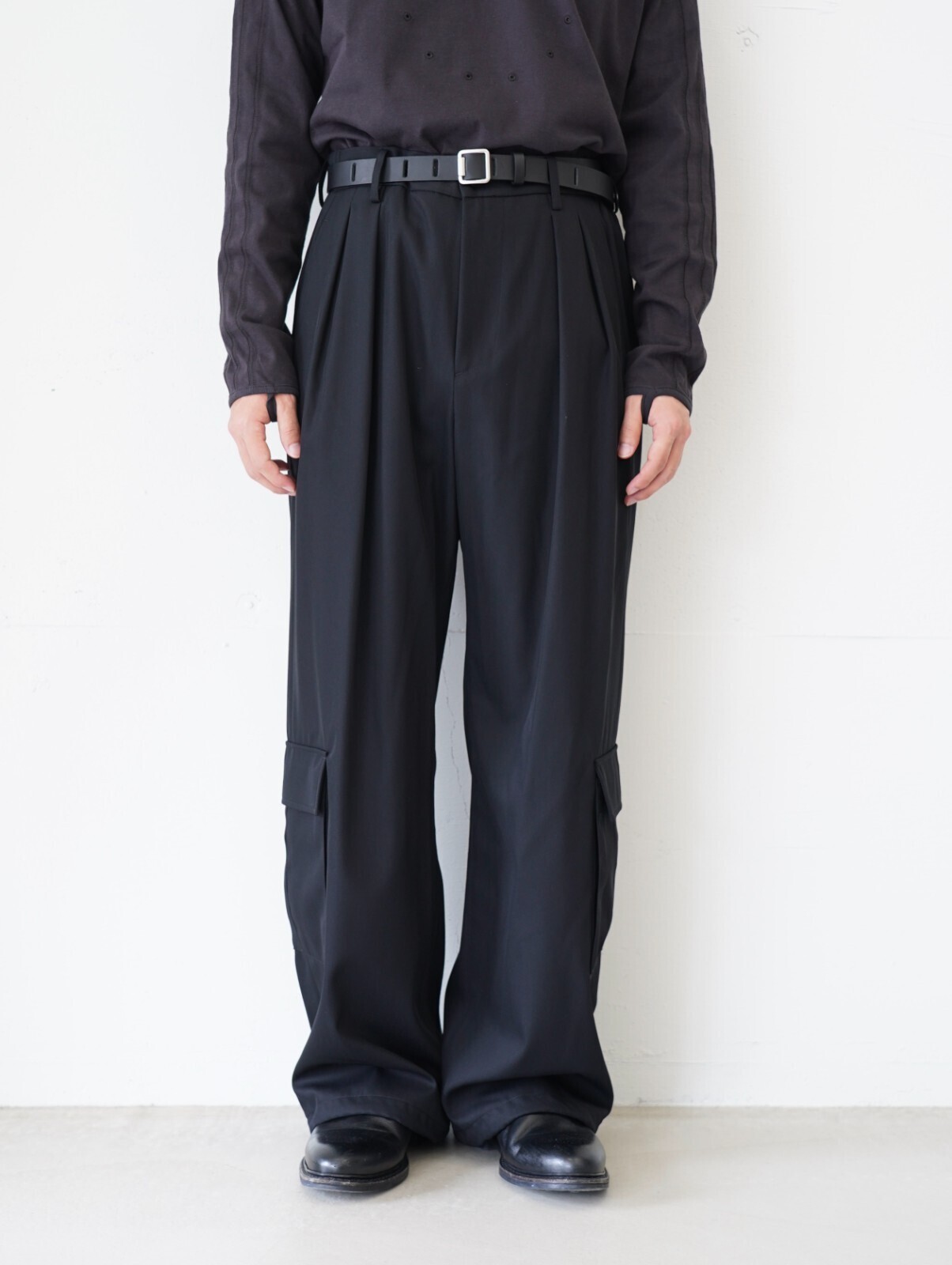 イレニサ メンズ 2タックワイドカーゴパンツ 画像1