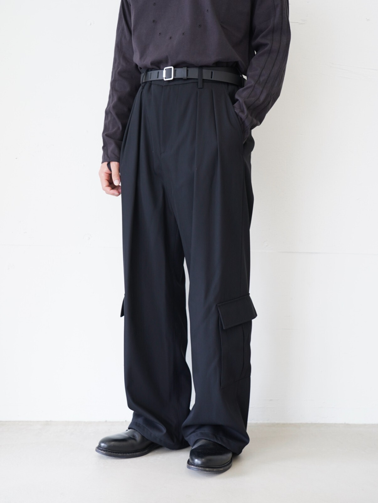 IRENISA 男士 TWO TUCKS WIDE CARGO PANTS 圖片4