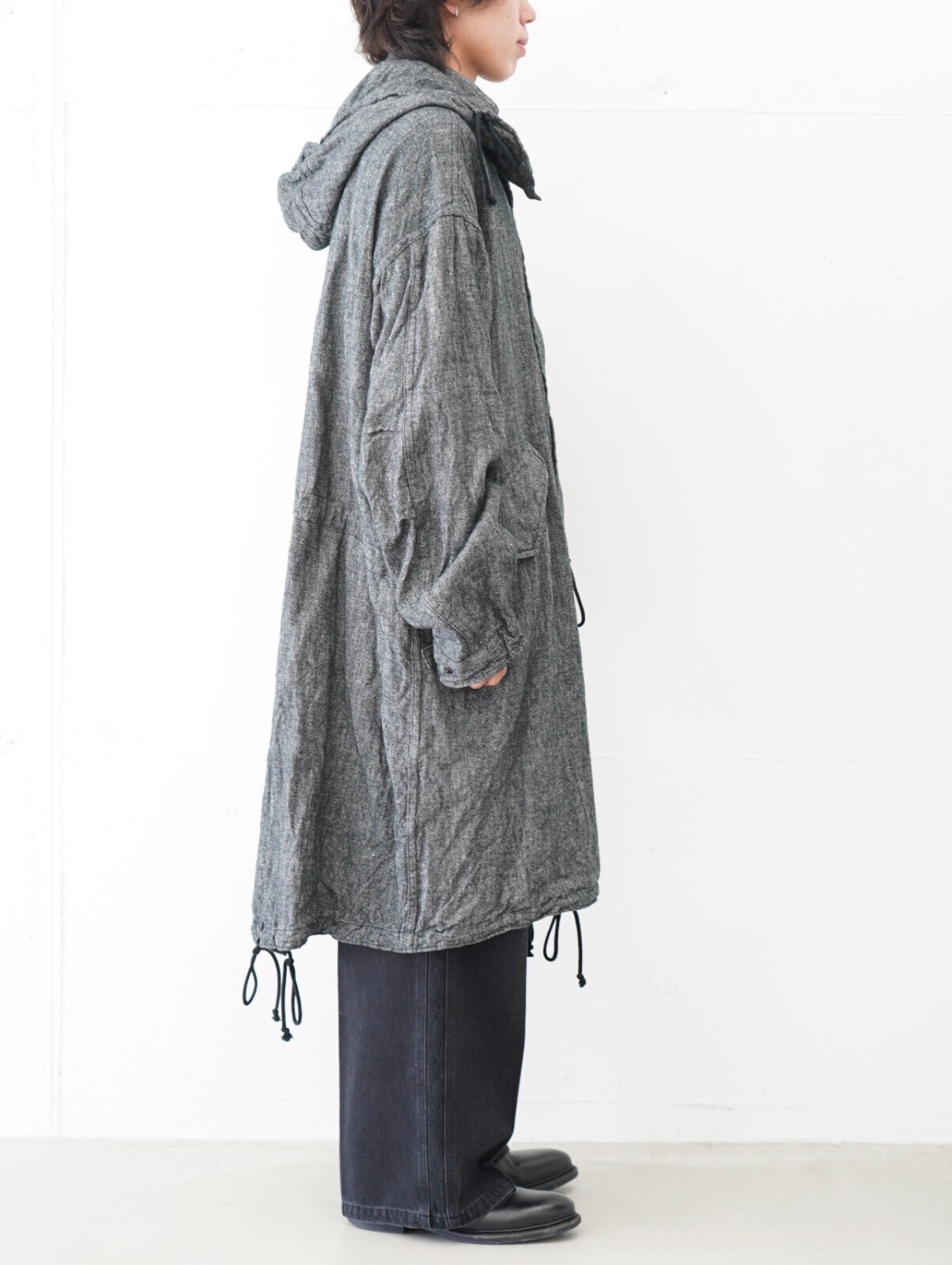 NULABEL 男士 SALT'N PEPPER WOOL LINEN SHELL PARKA 图片2
