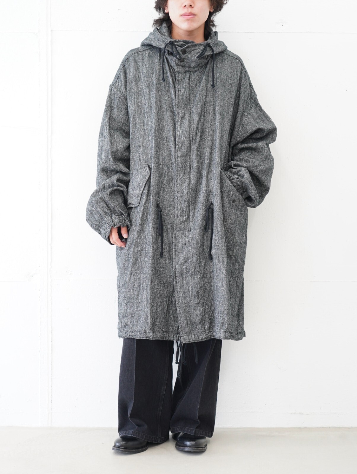 NULABEL 男士 SALT'N PEPPER WOOL LINEN SHELL PARKA 图片5