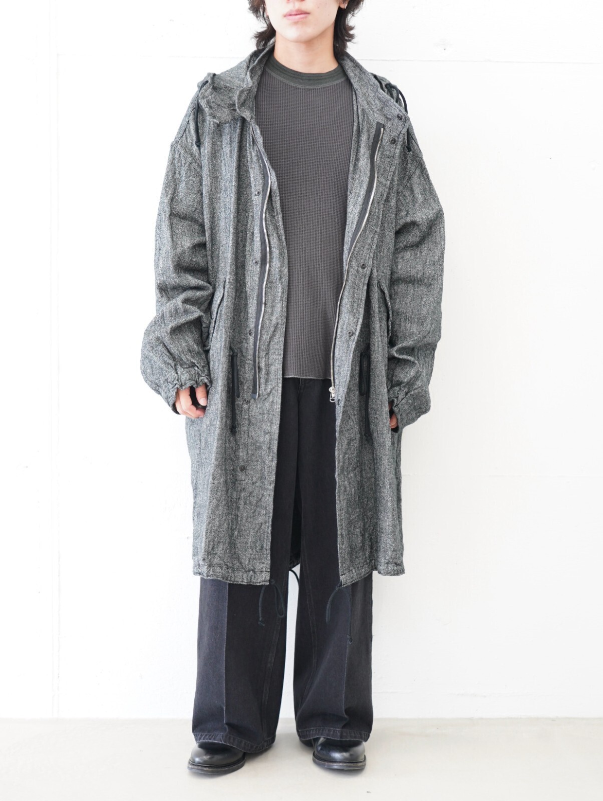 NULABEL 男士 SALT'N PEPPER WOOL LINEN SHELL PARKA 图片7