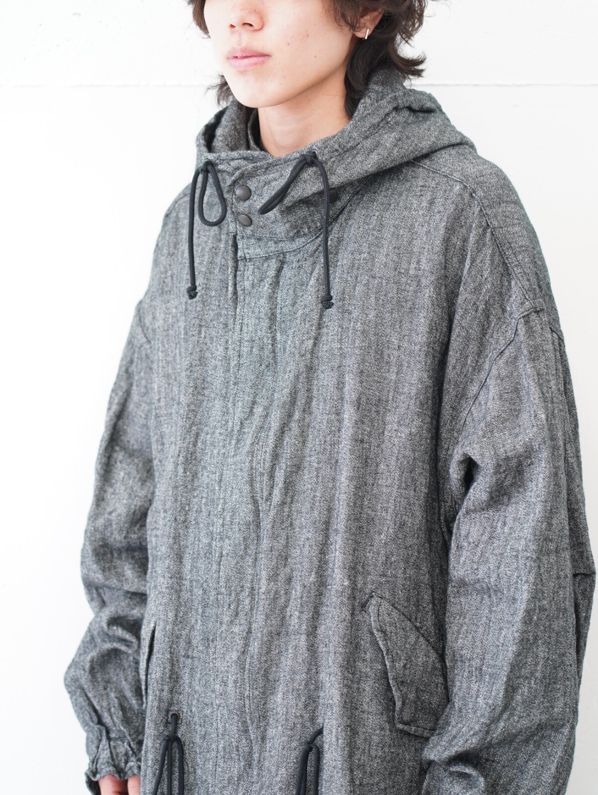 NULABEL 男士 SALT'N PEPPER WOOL LINEN SHELL PARKA 图片6