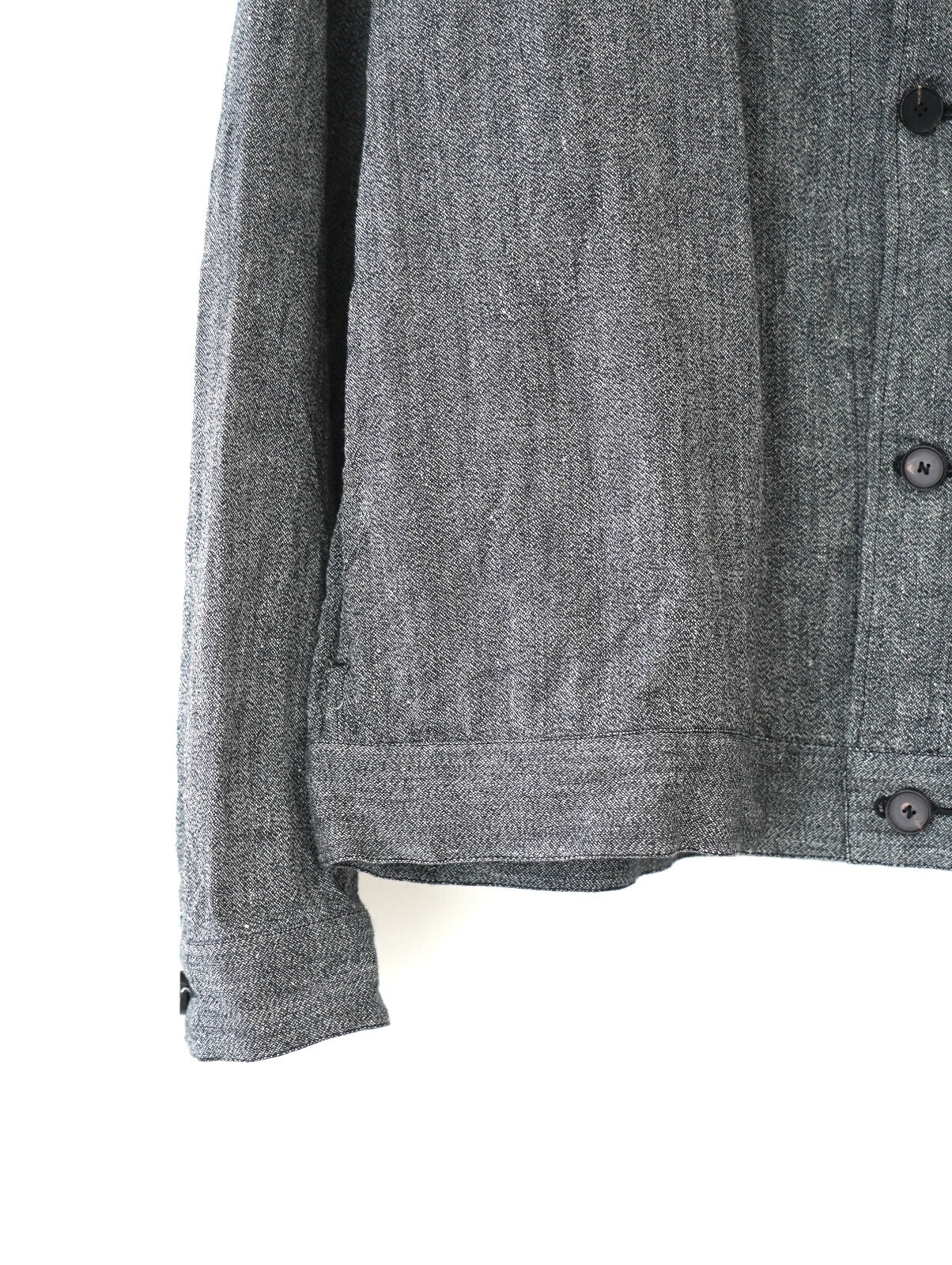 NULABEL 男士 SALT'N PEPPER WOOL LINEN TRUCKER JACKET 图片9