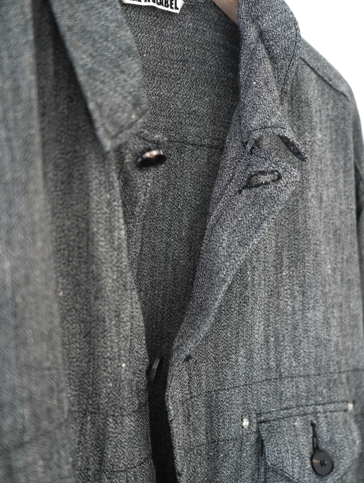 NULABEL 男士 SALT'N PEPPER WOOL LINEN TRUCKER JACKET 图片10