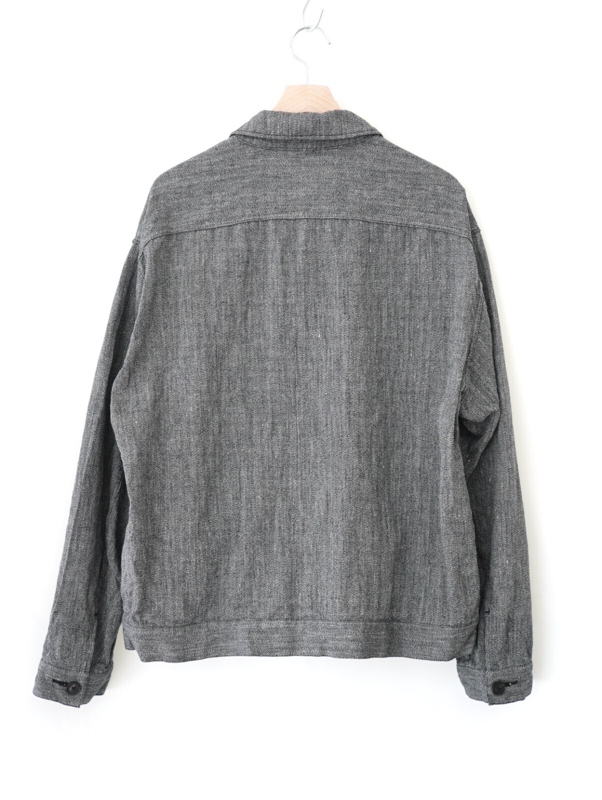 NULABEL 男士 SALT'N PEPPER WOOL LINEN TRUCKER JACKET 图片12