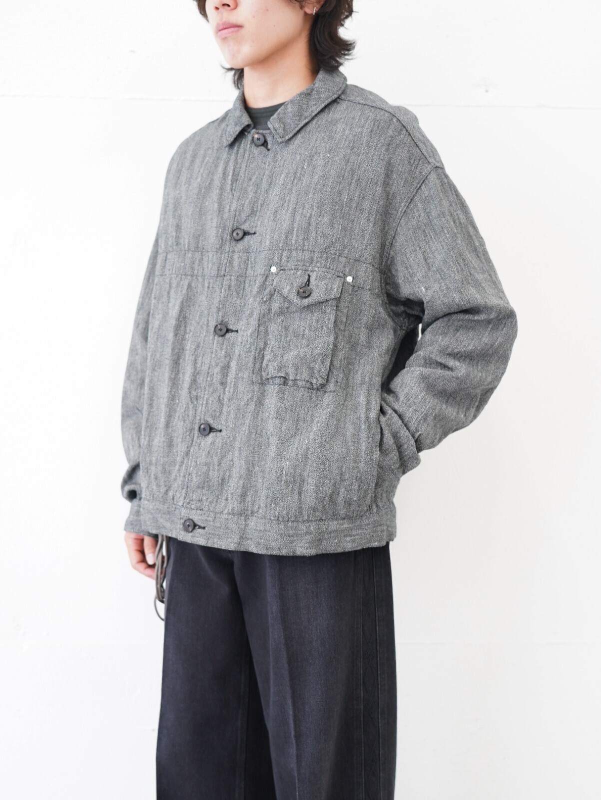 ソルト&ペッパー ウールリネントラッカージャケット | ニューレーベル