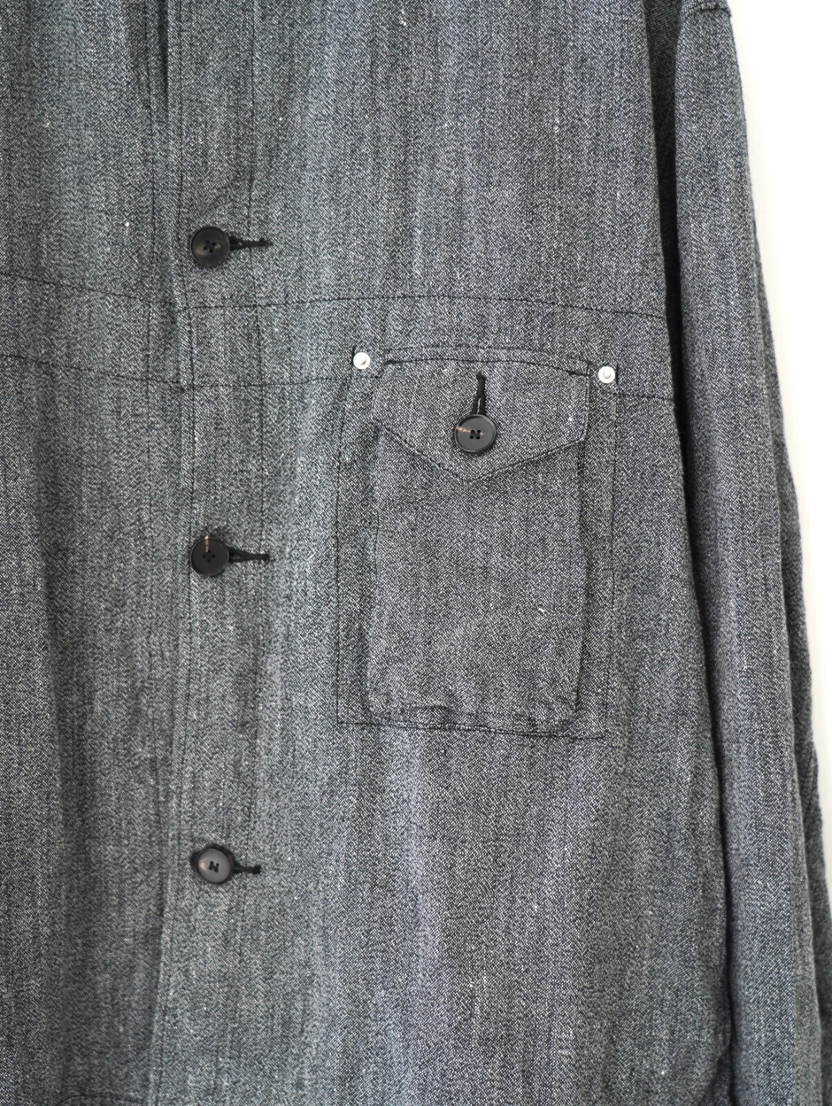 NULABEL 男士 SALT'N PEPPER WOOL LINEN TRUCKER JACKET 图片11