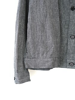 NULABEL 男士 SALT'N PEPPER WOOL LINEN TRUCKER JACKET 图片9