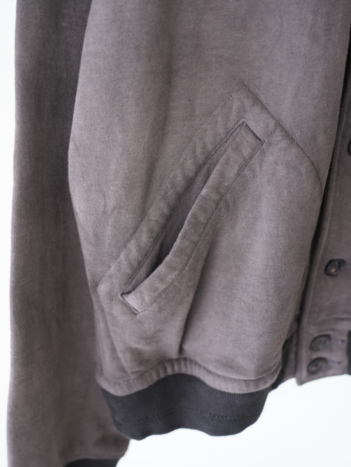NULABEL MENS GARMENT DYED SWEAT AWARD JACKET IMAGE8