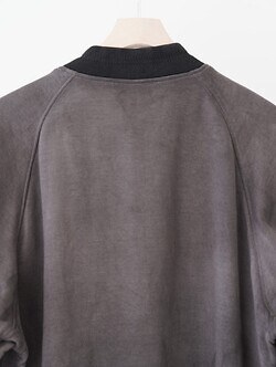 NULABEL MENS GARMENT DYED SWEAT AWARD JACKET IMAGE4