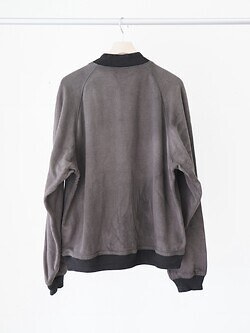 NULABEL MENS GARMENT DYED SWEAT AWARD JACKET IMAGE2