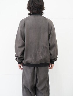 ニューレーベル メンズ ガーメントダイ スウェットアワードジャケット 画像3