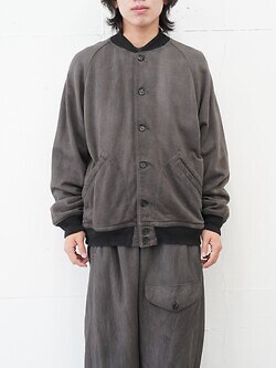 ニューレーベル(NULABEL) MENS GARMENT DYED SWEAT AWARD JACKET kure M
