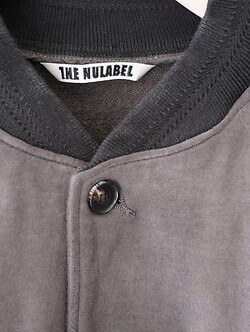 NULABEL MENS GARMENT DYED SWEAT AWARD JACKET IMAGE5