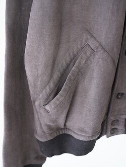 NULABEL MENS GARMENT DYED SWEAT AWARD JACKET IMAGE8