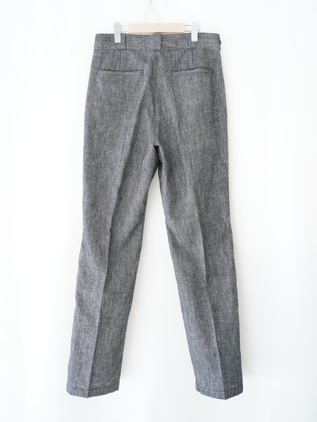 NULABEL MENS SALT'N PEPPER WOOL LINEN CLASSIC TROUSERS IMAGE2