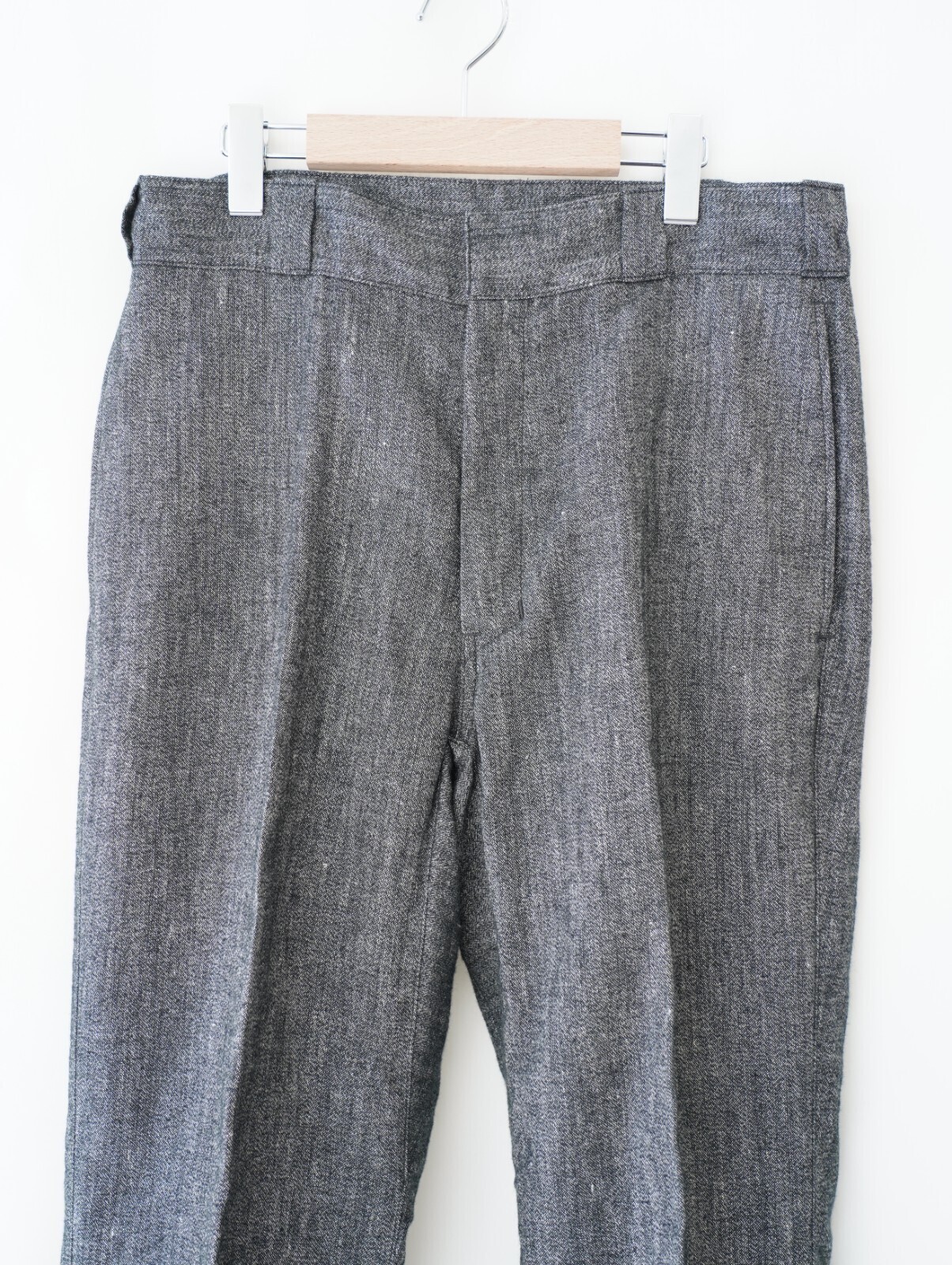 NULABEL MENS SALT'N PEPPER WOOL LINEN CLASSIC TROUSERS IMAGE3